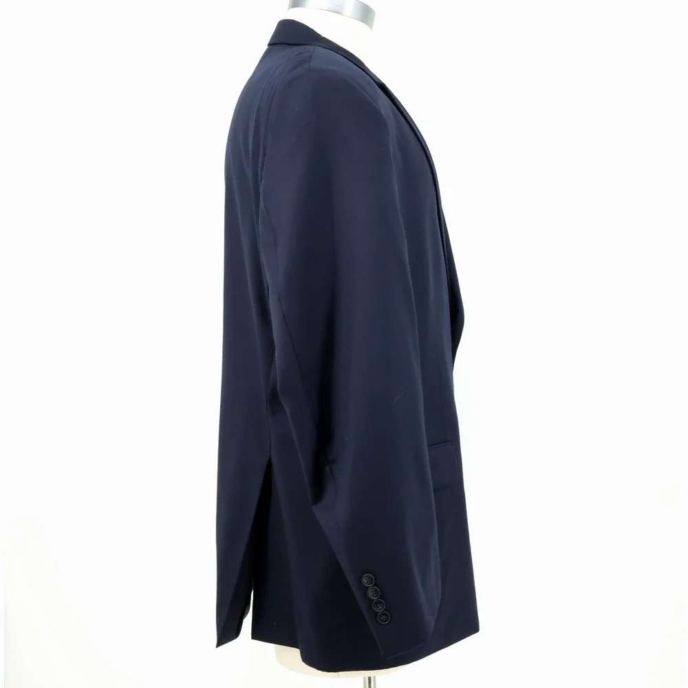 Jos A Bank Sport Coat Mens 52R Navy Blue Wool Jacket Lined Blazer Preppy Career